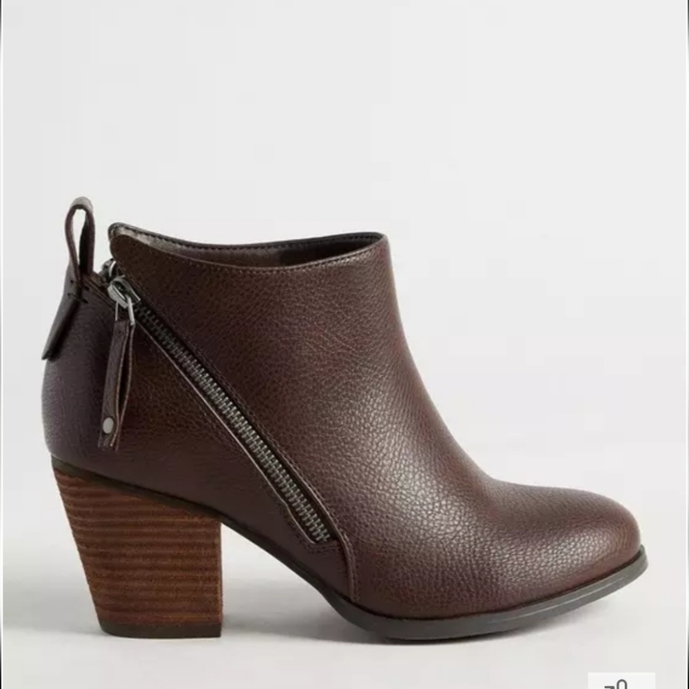 Torrid Rich Brown Ankle Booties 12 WW - Picture 2 of 16
